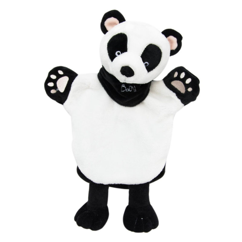 Nature marionnette panda noir blanc 